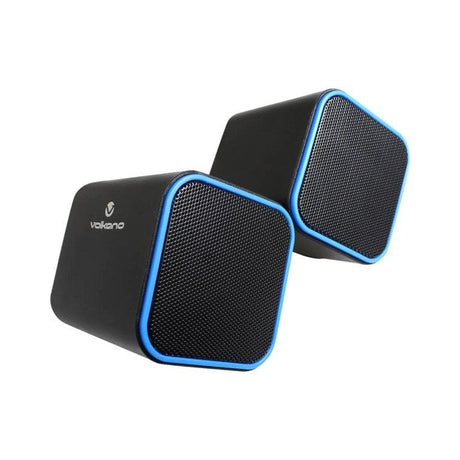 Volkano Diamond Series USB Powered Speakers Black and Blue VB-702-BLUE