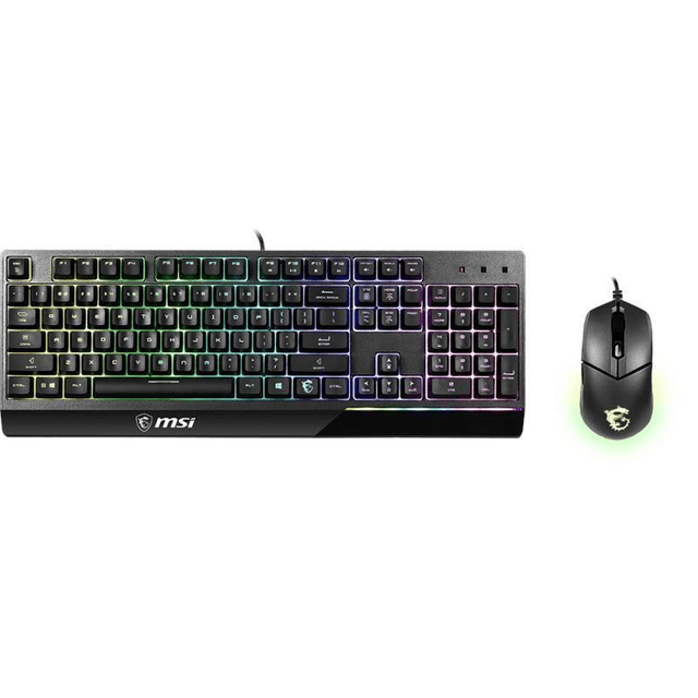 MSI Vigor GK30 Keyboard and Mouse Combo USB QWERTY US English Black VIGOR GK30 COMBO