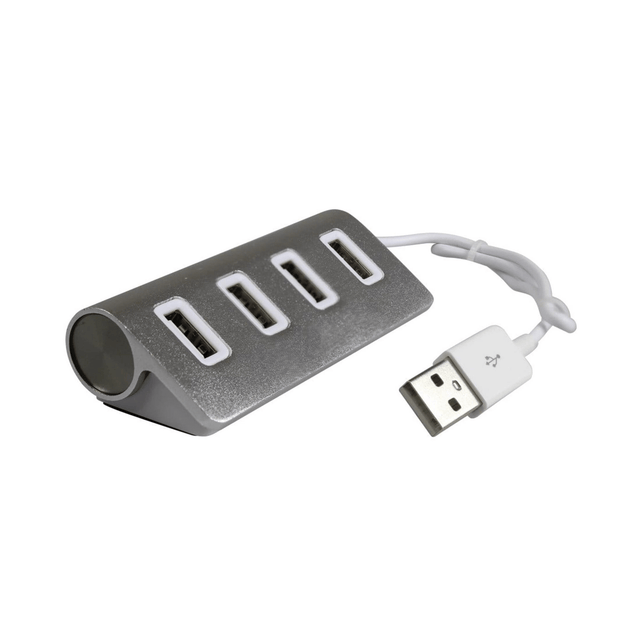 Volkano Pivot Series 4 Port USB Hub-Silver VK-20011-SL