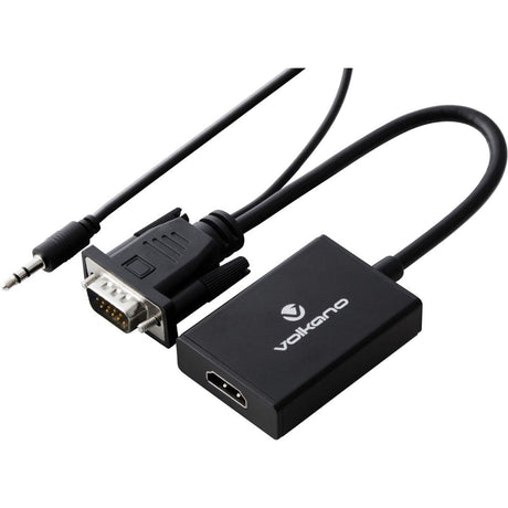 Volkano Append Series 10cm VGA Male To HDMI Female Converter VK-20046-BK