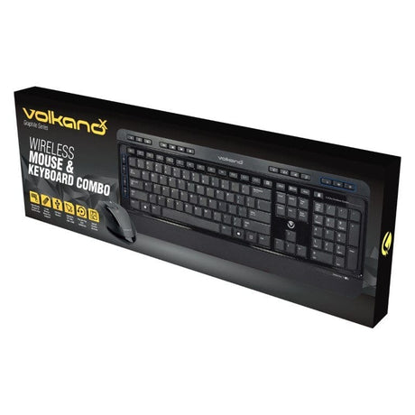 Volkano Graphite Series Wireless Keyboard and Mouse VK-20077-BK