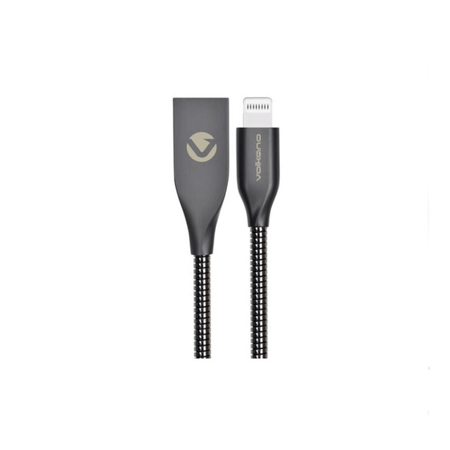 Volkano Iron Series Round Metallic Lightning Cable Gun Metal VK-20094-GM-6