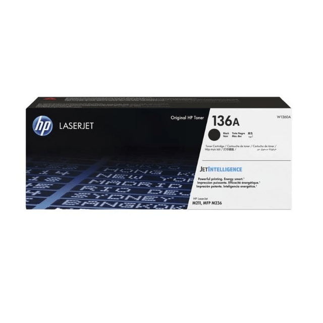 HP 136A Black Toner Cartridge 1,150 Pages Original W1360A Single-pack