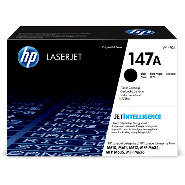 HP 147A Black Toner Cartridge 10,500 Pages Original W1470A Single-pack