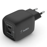 Belkin BoostCharge Pro Dual 45W USB-C GaN Wall Charger with PPS Black WCH011VFBK