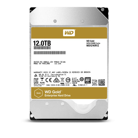 WD Gold 3.5-inch 12TB Serial ATA III Internal Hard Drive WD 121KRYZ