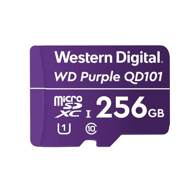 WD Purple SC QD101 256GB Ultra Endurance Class 10 UHS.I U1 MicroSDHC Memory Card WDD256G1P0C