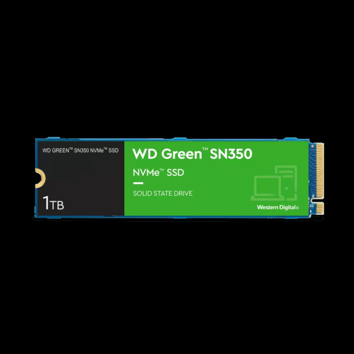 WD Green SN350 1TB PCIE M.2 NAND NVMe SSD WDS100T3G0C