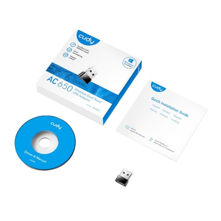 Cudy AC650 Mini USB 2.0 Wireless Adapter WU650