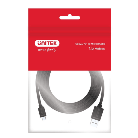 Unitek 3m Type Type-A Male to Micro USB Male Cable Y-C435GBK