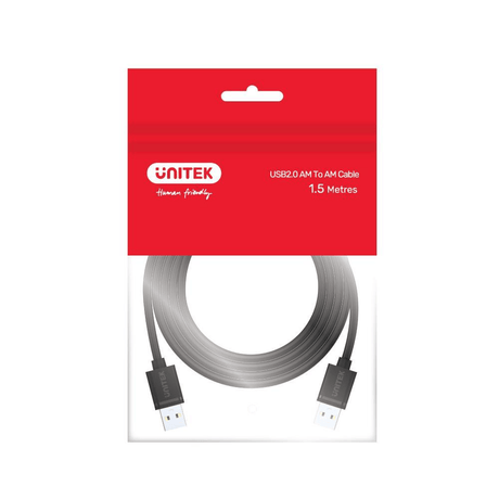 Unitek 1.5m USB 2.0 to USB-A Charging Cable Y-C442GBK