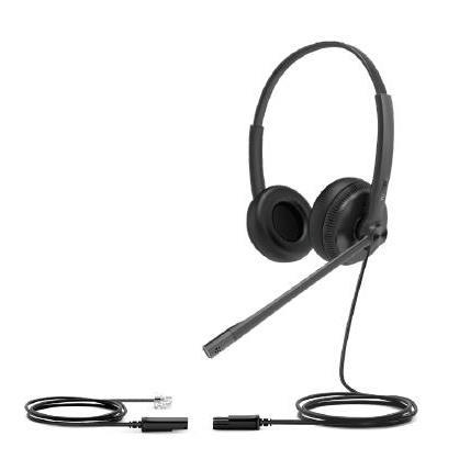 Yealink YHS34 Entry-level RJ9 Headphone Binaural Leathe Black YHS34-DUAL