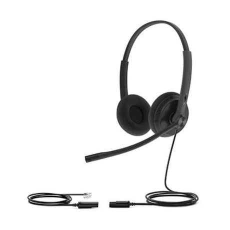 Yealink YHS34 Entry-level RJ9 Headphone Binaural Leathe Black YHS34-DUAL