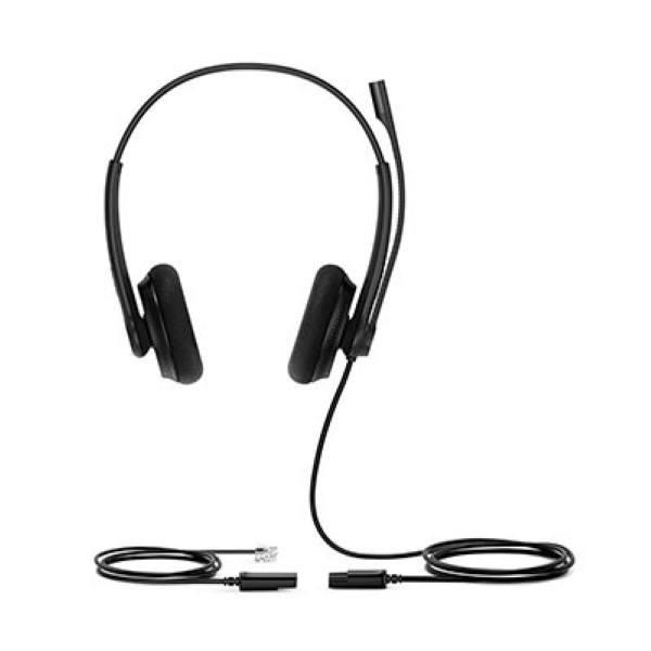 Yealink YHS34 Entry-level RJ9 Headphone Binaural Black YHS34-LITE-DUAL