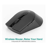 Rii Wireless Keyboard & Mouse Ultra Thin Style Combo Black ZW-RKM709